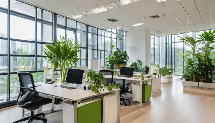 Clean modern office space